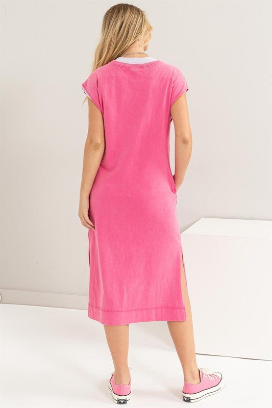 Casual Comfy Sleeveless Midi Dress - Happily Ever Atchison Shop Co.