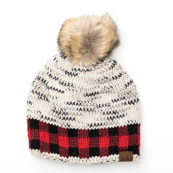 CC Buffalo Pom Beanie - Happily Ever Atchison Shop Co.