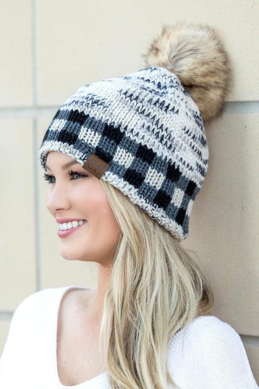 CC Buffalo Pom Beanie - Happily Ever Atchison Shop Co.