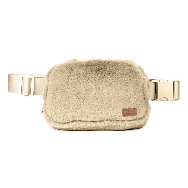 CC Faux Fur Belt Bag Fanny Pack - Happily Ever Atchison Shop Co.