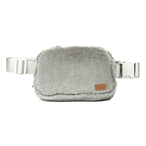 CC Faux Fur Belt Bag Fanny Pack - Happily Ever Atchison Shop Co.