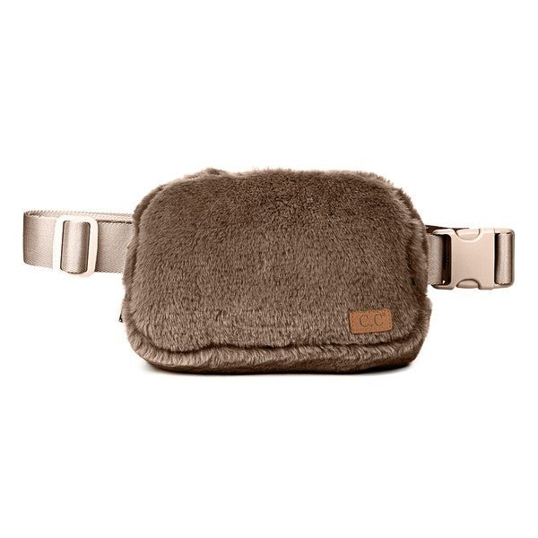 CC Faux Fur Belt Bag Fanny Pack - Happily Ever Atchison Shop Co.