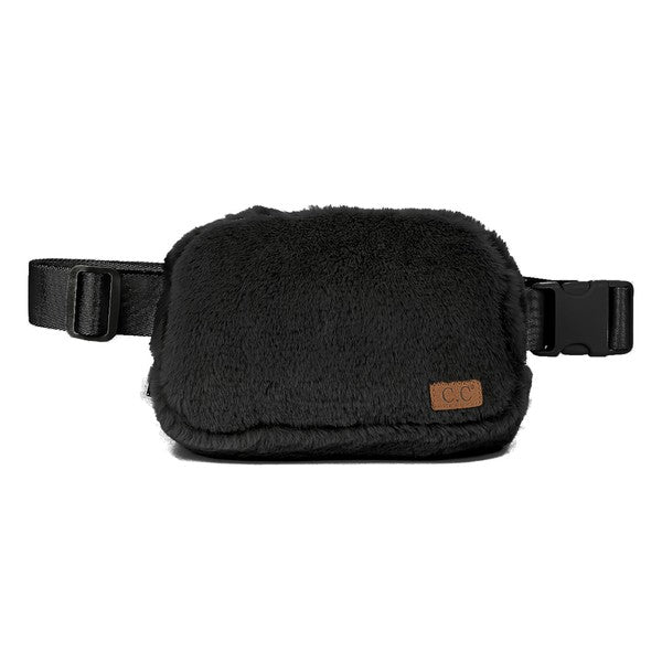 CC Faux Fur Belt Bag Fanny Pack - Happily Ever Atchison Shop Co.