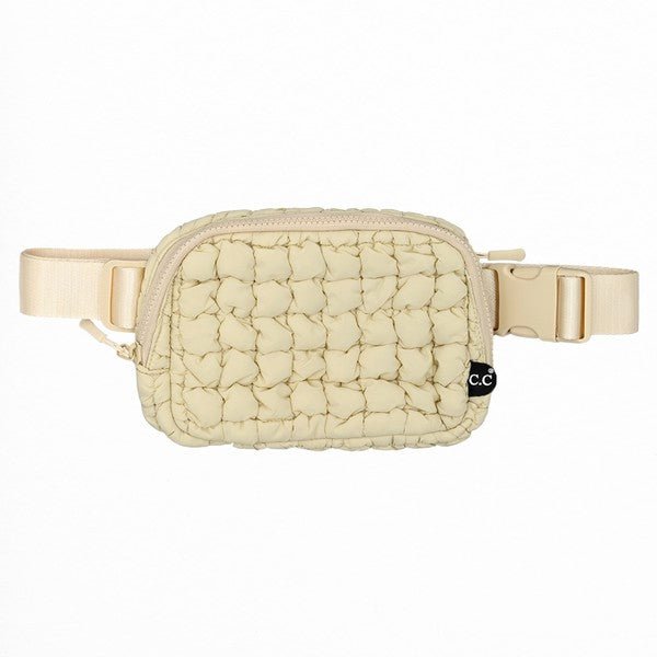 CC Quilted Puffer Belt Fanny Bag - Authentic C.C - Happily Ever Atchison Shop Co.