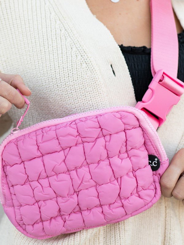 CC Quilted Puffer Belt Fanny Bag - Authentic C.C - Happily Ever Atchison Shop Co.