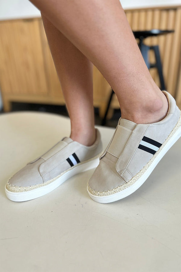 CCOCCI Striped Round Neck Sneakers - Happily Ever Atchison Shop Co.