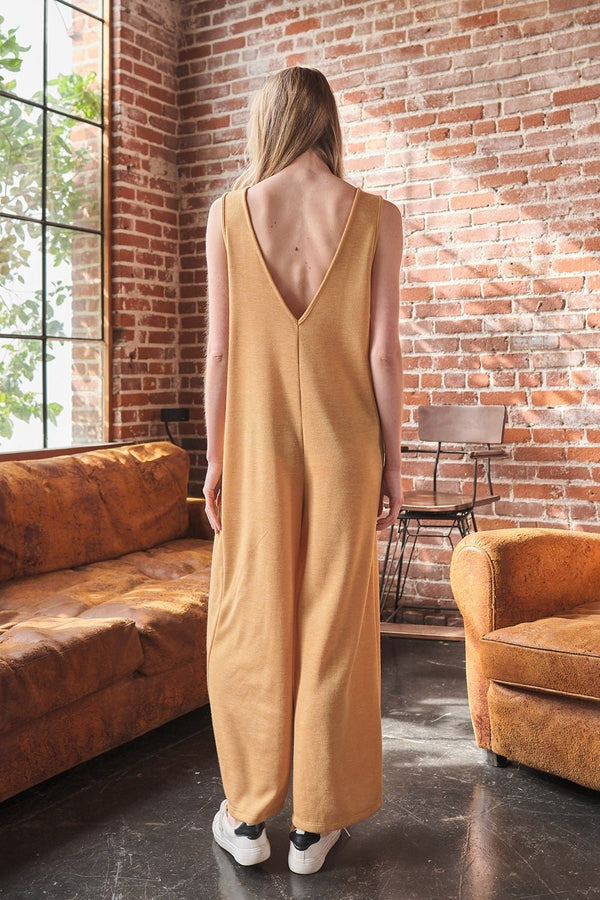 Ces Femme V-Neck Sleeveless Wide Leg Jumpsuit - Happily Ever Atchison Shop Co.