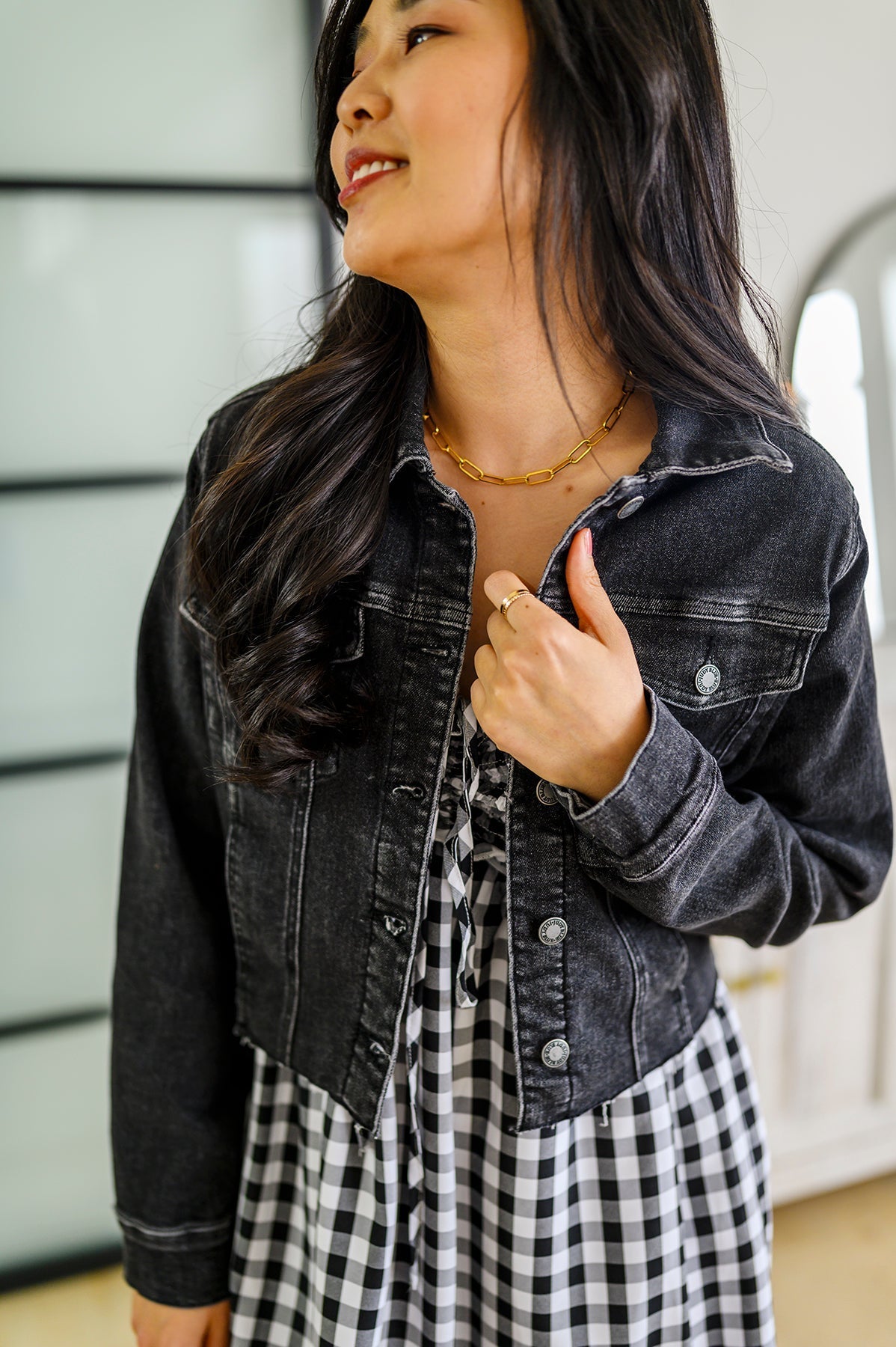 Charlie Cropped Denim Jacket - Happily Ever Atchison Shop Co.