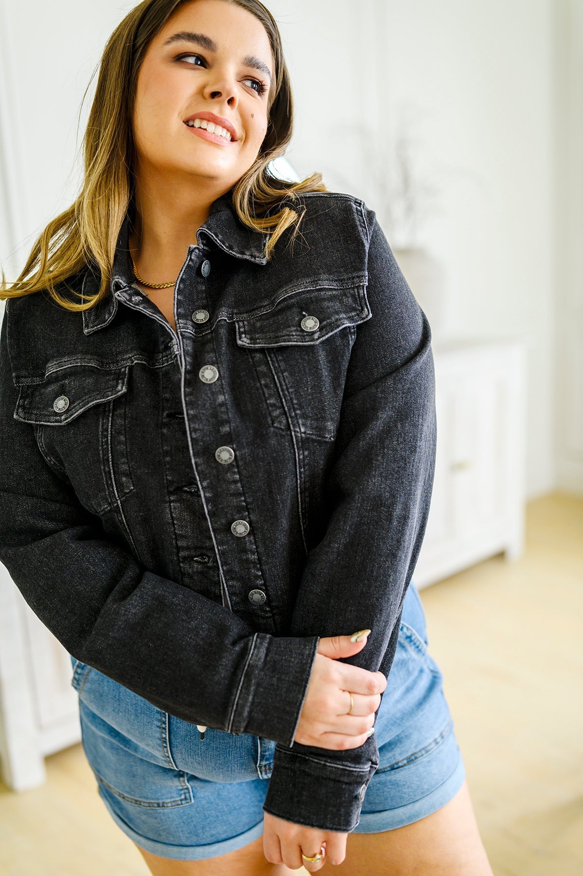 Charlie Cropped Denim Jacket - Happily Ever Atchison Shop Co.