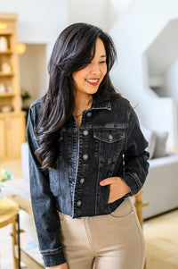 Charlie Cropped Denim Jacket - Happily Ever Atchison Shop Co.