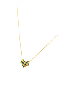 Checkered Heart Necklace - Happily Ever Atchison Shop Co.