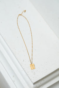 Checkered Pendant Necklace - Happily Ever Atchison Shop Co.