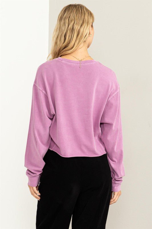 Chic Take Long Sleeve Sweatshirt - Happily Ever Atchison Shop Co.