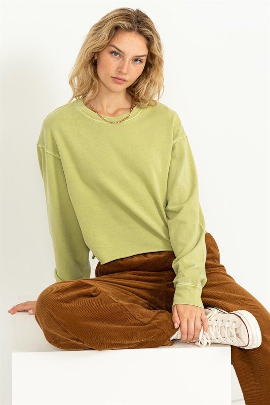 Chic Take Long Sleeve Sweatshirt - Happily Ever Atchison Shop Co.