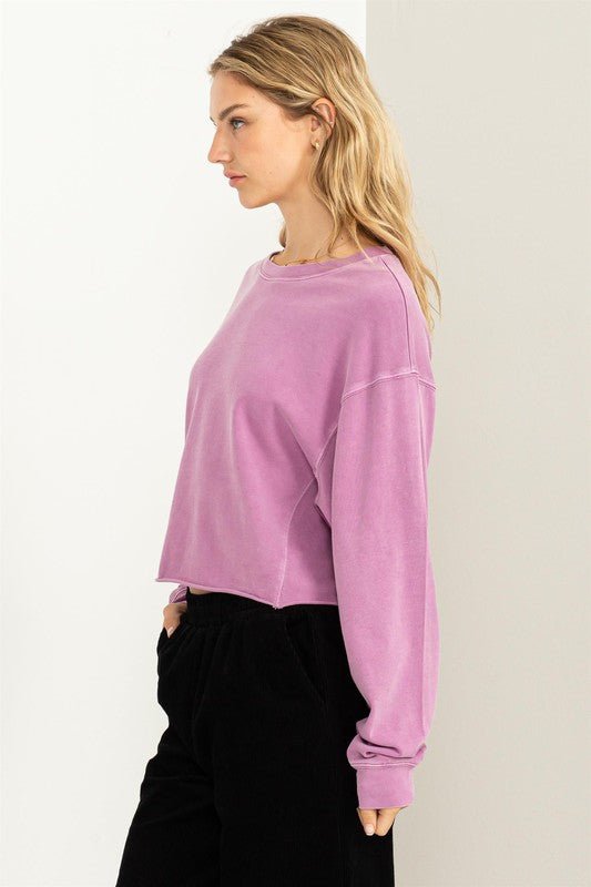 Chic Take Long Sleeve Sweatshirt - Happily Ever Atchison Shop Co.