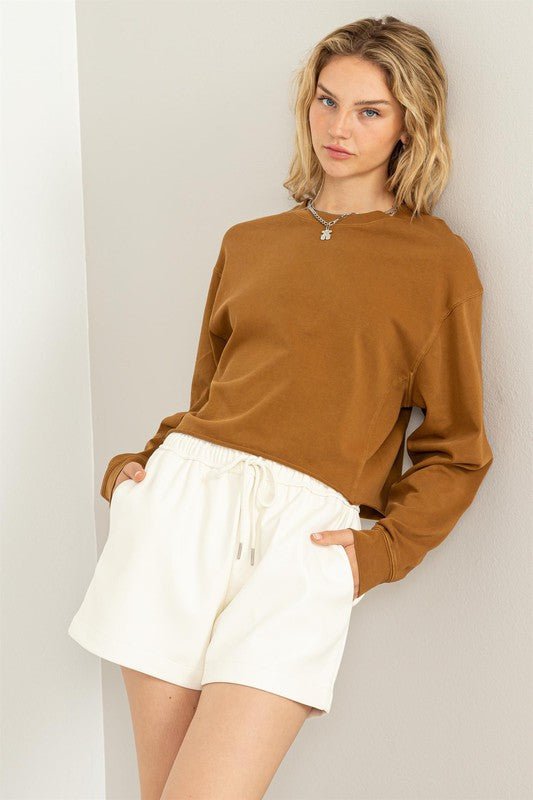 Chic Take Long Sleeve Sweatshirt - Happily Ever Atchison Shop Co.