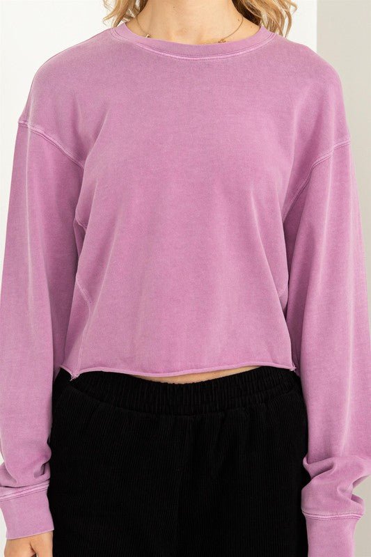 Chic Take Long Sleeve Sweatshirt - Happily Ever Atchison Shop Co.