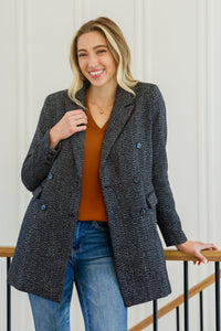 Chic Upon Arrival Button Down Blazer Jacket In Black - Happily Ever Atchison Shop Co.