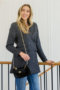 Chic Upon Arrival Button Down Blazer Jacket In Black - Happily Ever Atchison Shop Co.