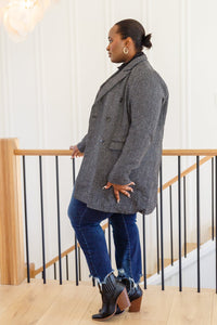 Chic Upon Arrival Button Down Blazer Jacket In Black - Happily Ever Atchison Shop Co.