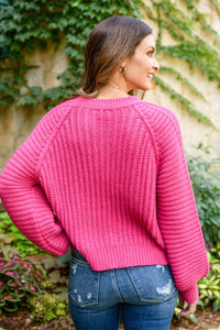 Claim The Stage Knit Sweater In Hot Pink - Happily Ever Atchison Shop Co.