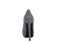 CLARISSE Diamante Faux Suede high Heeled Pumps - Happily Ever Atchison Shop Co.