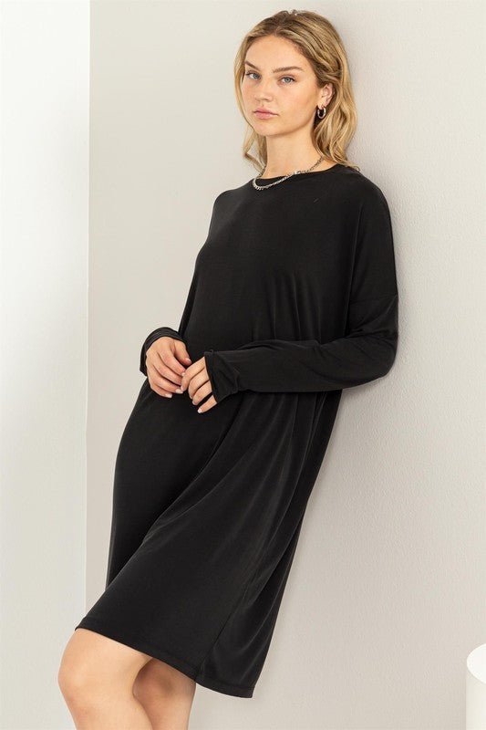 Class and Charm Oversized Midi Dress - Happily Ever Atchison Shop Co.
