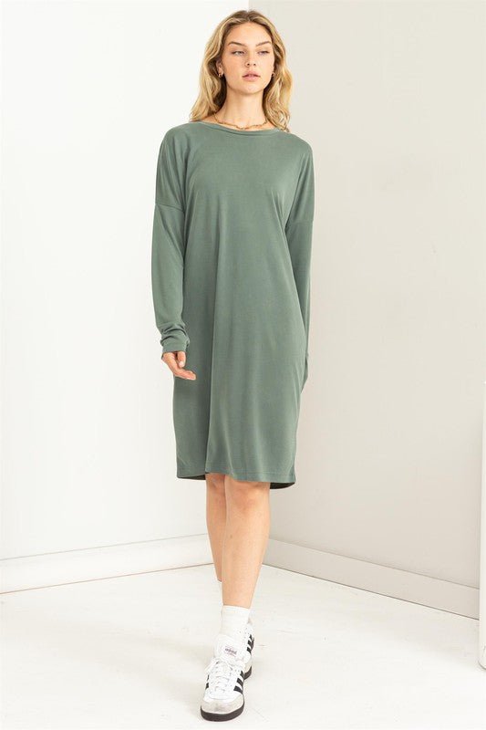 Class and Charm Oversized Midi Dress - Happily Ever Atchison Shop Co.