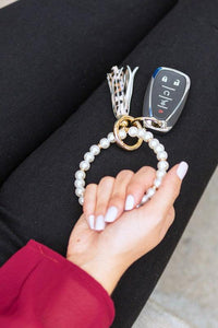 Classic Pearl Key Ring Bracelet - Happily Ever Atchison Shop Co.