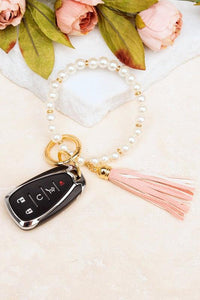 Classic Pearl Key Ring Bracelet - Happily Ever Atchison Shop Co.