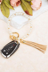 Classic Pearl Key Ring Bracelet - Happily Ever Atchison Shop Co.