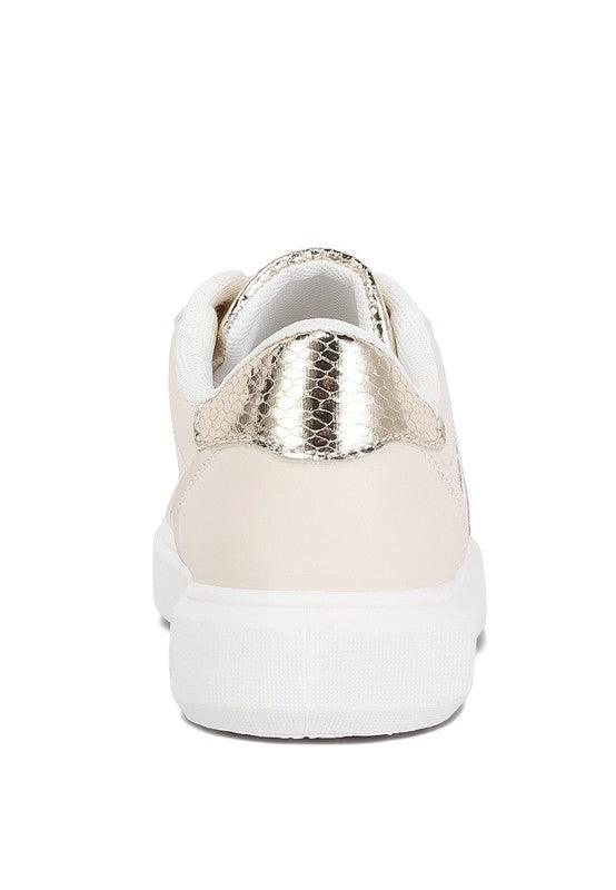 Claude Faux Leather Back Panel Detail Sneakers - Happily Ever Atchison Shop Co.