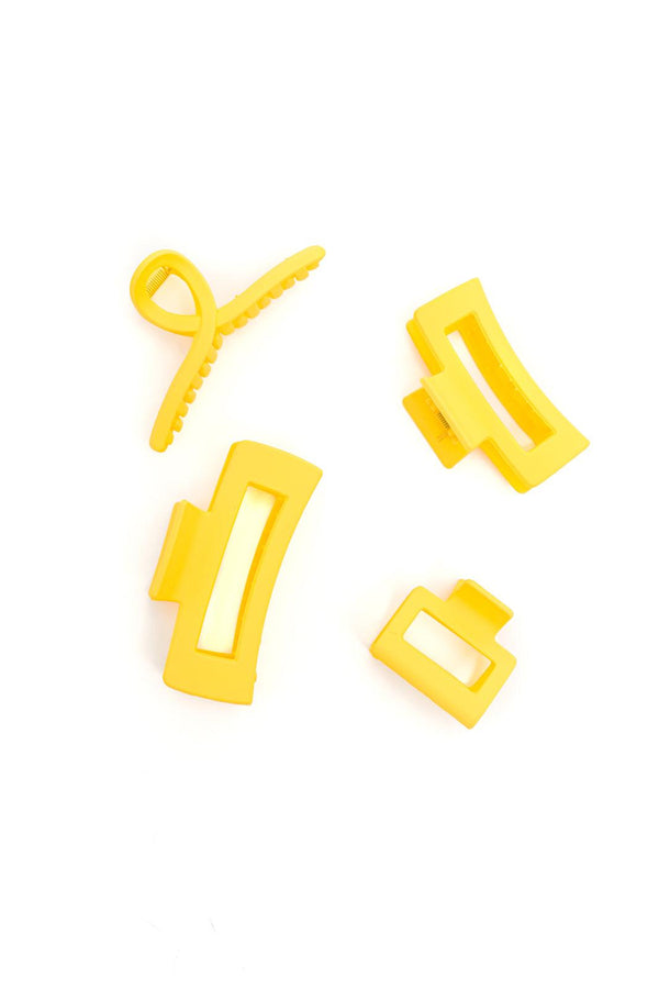 Claw Clip Set of 4 in Lemon - Happily Ever Atchison Shop Co.