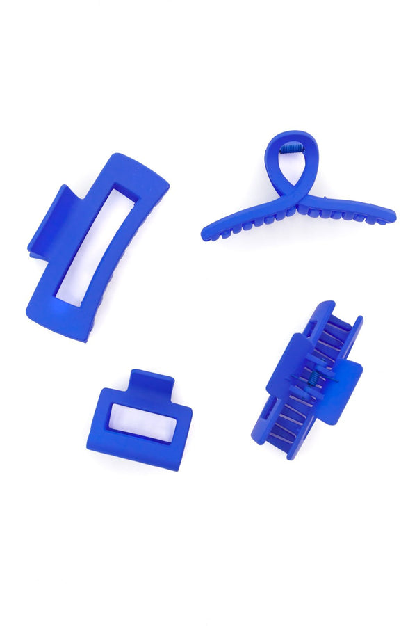 Claw Clip Set of 4 in Royal Blue - Happily Ever Atchison Shop Co.