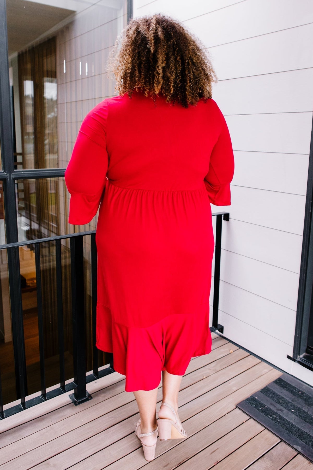 Cloudy Skies Dress in Crimson - Happily Ever Atchison Shop Co.