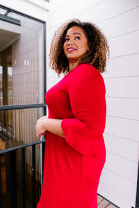 Cloudy Skies Dress in Crimson - Happily Ever Atchison Shop Co.