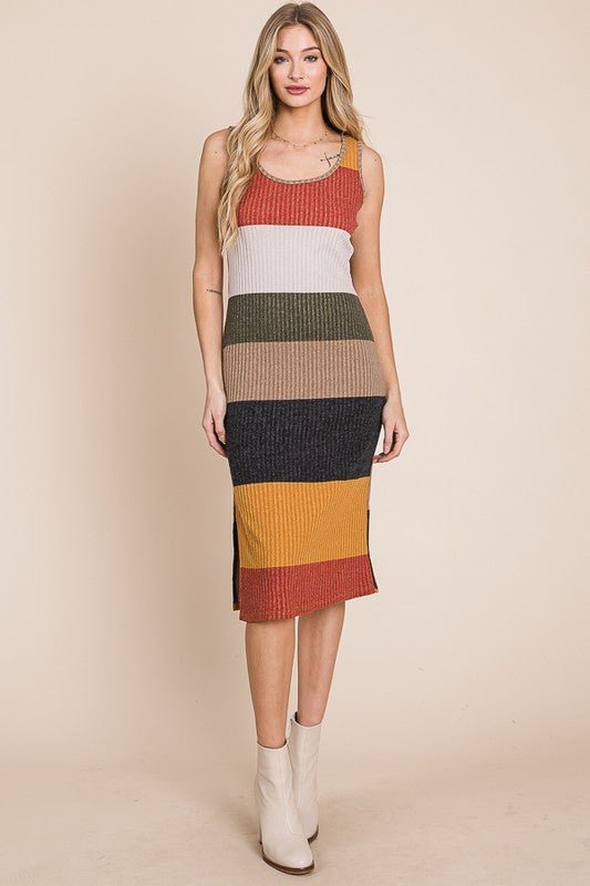 COLOR BLOCK CASUSAL DRESS - Happily Ever Atchison Shop Co.