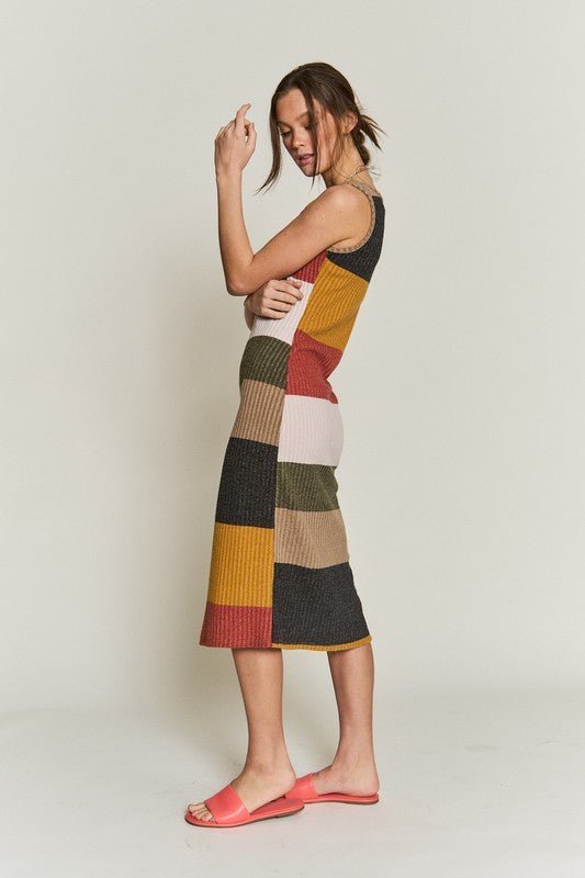 COLOR BLOCK CASUSAL DRESS - Happily Ever Atchison Shop Co.