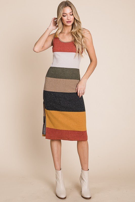 COLOR BLOCK CASUSAL DRESS - Happily Ever Atchison Shop Co.