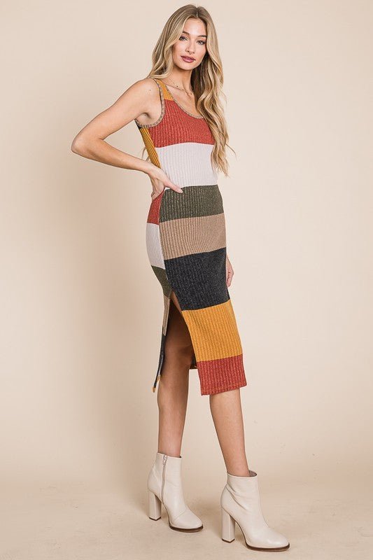 COLOR BLOCK CASUSAL DRESS - Happily Ever Atchison Shop Co.