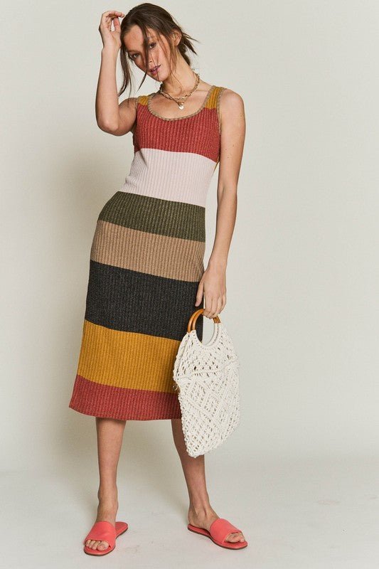 COLOR BLOCK CASUSAL DRESS - Happily Ever Atchison Shop Co.