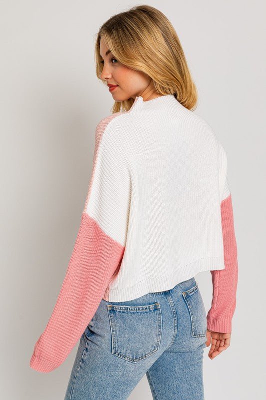 Color Block Oversize Sweater - Happily Ever Atchison Shop Co.