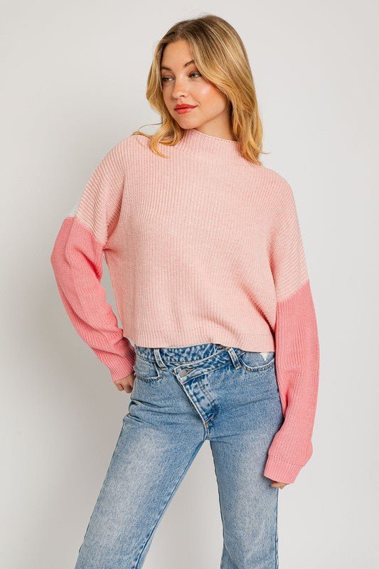 Color Block Oversize Sweater - Happily Ever Atchison Shop Co.