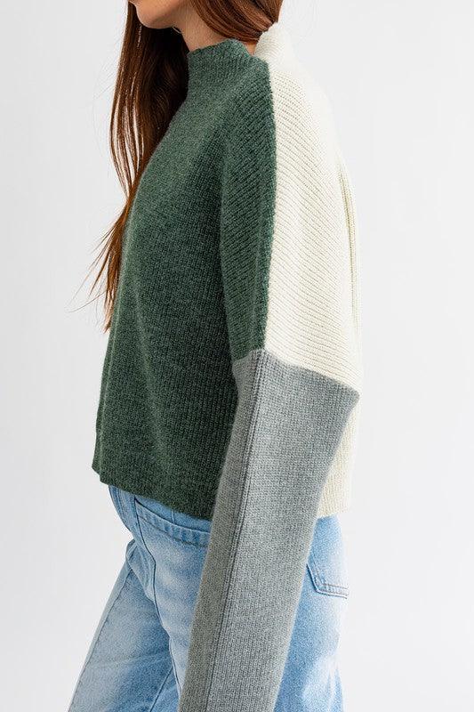 Color Block Oversized Sweater - Happily Ever Atchison Shop Co.