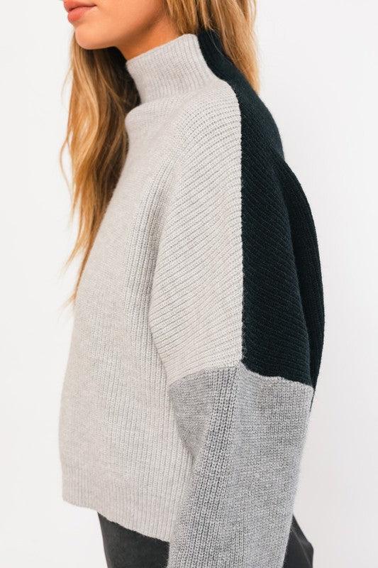 Color Block Oversized Sweater - Happily Ever Atchison Shop Co.