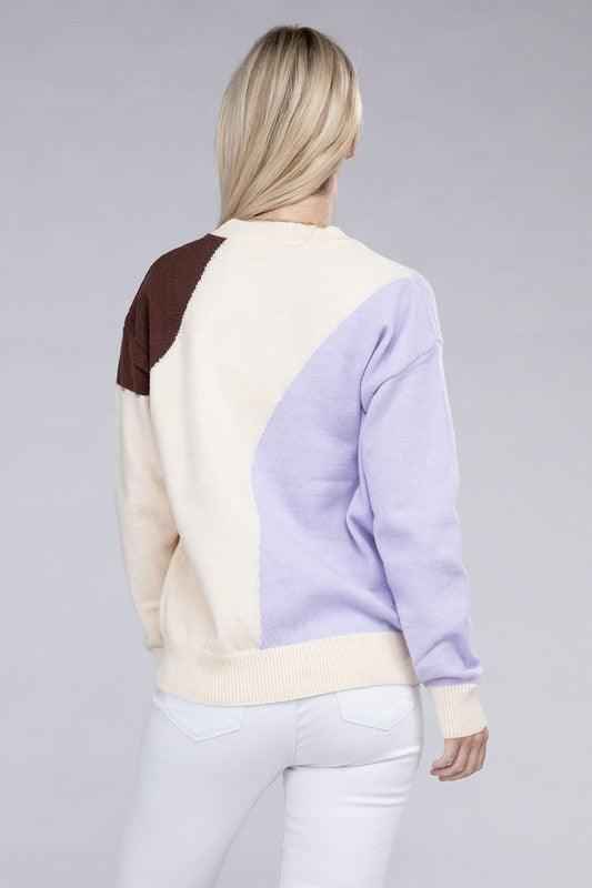 Color Block Pullover Sweater - Happily Ever Atchison Shop Co.