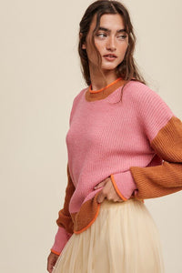 Color Block Ribbed Knit Sweater - Happily Ever Atchison Shop Co.