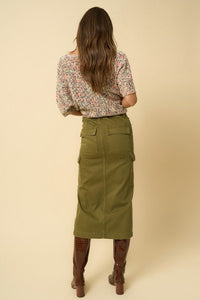 COLOR CARGO MIDI SKIRT - Happily Ever Atchison Shop Co.