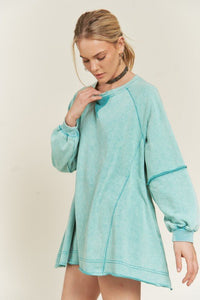 COLORWASH TUNIC SWEATSHIRT - Happily Ever Atchison Shop Co.