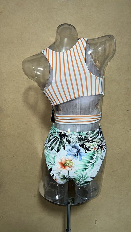 COMBO PRINT ONE PIECE SWIMSUIT - Happily Ever Atchison Shop Co.